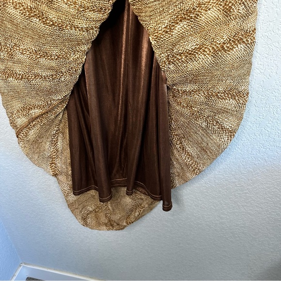 Moon River LARGE Long Brown/Tan Button up Long Lined Dress - Picture 13 of 15